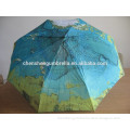 3 fold auto open and close full printing rain umbrella